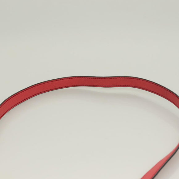 Miu Miu Shoulder Bag Leather Pink Silver Auth 130897