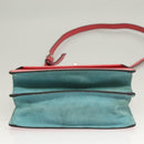 Miu Miu Shoulder Bag Leather Pink Silver Auth 130897-5