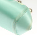 TIFFANY&Co. Hand Bag Satin Green Gold Auth 130898-16