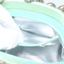 TIFFANY&Co. Hand Bag Satin Green Gold Auth 130898-19