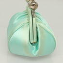 TIFFANY&Co. Hand Bag Satin Green Gold Auth 130898-3