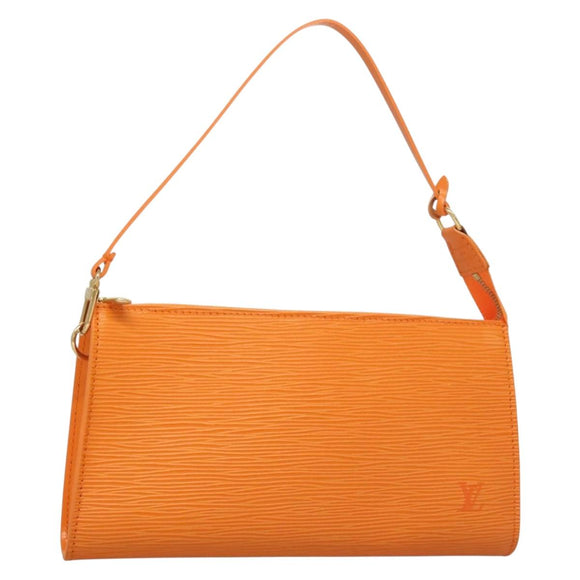 LOUIS VUITTON Epi Pochette Accessoires Pouch Orange Mandarin M5294H Auth 130901V