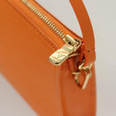 LOUIS VUITTON Epi Pochette Accessoires Pouch Orange Mandarin M5294H Auth 130901V-9