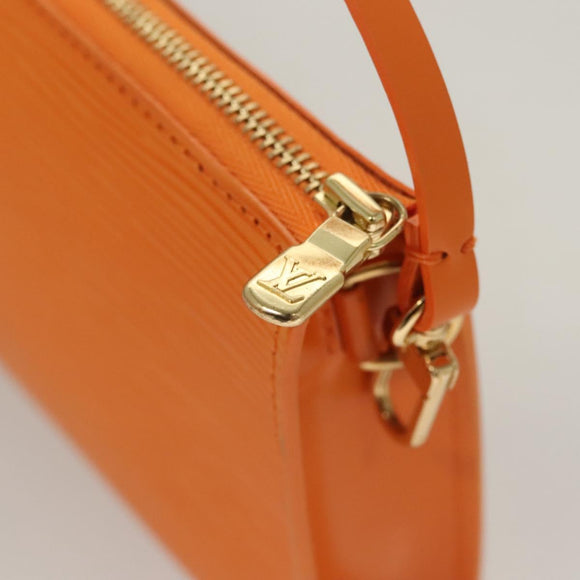 LOUIS VUITTON Epi Pochette Accessoires Pouch Orange Mandarin M5294H Auth 130901V