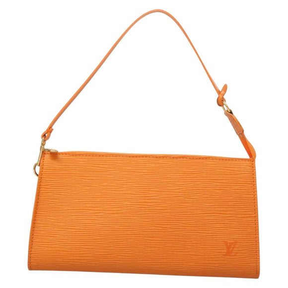 LOUIS VUITTON Epi Pochette Accessoires Pouch Orange Mandarin M5294H Auth 130901V