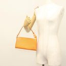 LOUIS VUITTON Epi Pochette Accessoires Pouch Orange Mandarin M5294H Auth 130901V-21