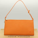 LOUIS VUITTON Epi Pochette Accessoires Pouch Orange Mandarin M5294H Auth 130901V-12