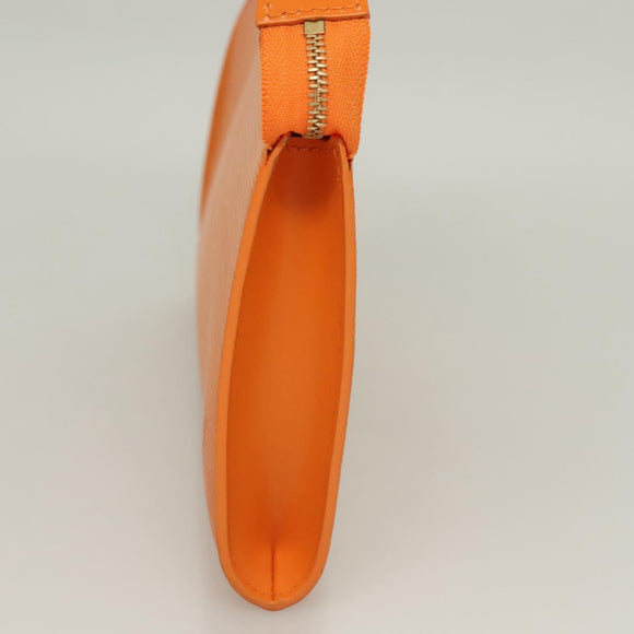 LOUIS VUITTON Epi Pochette Accessoires Pouch Orange Mandarin M5294H Auth 130901V