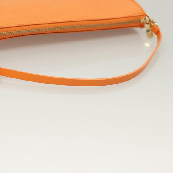 LOUIS VUITTON Epi Pochette Accessoires Pouch Orange Mandarin M5294H Auth 130901V