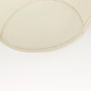 Salvatore Ferragamo Gancini Shoulder Bag Leather White Silver Auth 130905-16