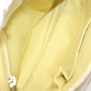 Salvatore Ferragamo Gancini Shoulder Bag Leather White Silver Auth 130905-11