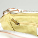 Salvatore Ferragamo Gancini Shoulder Bag Leather White Silver Auth 130905-20