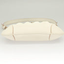 Salvatore Ferragamo Gancini Shoulder Bag Leather White Silver Auth 130905-5
