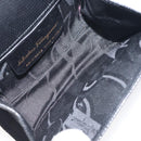 Salvatore Ferragamo Chain Vala Shoulder Bag Leather Black Gold Auth 130906-11