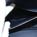 Salvatore Ferragamo Vala Chain Shoulder Bag Leather Navy Gold Auth 130907-22