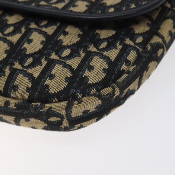Christian Dior Trotter Canvas Shoulder Bag Navy Auth 130909