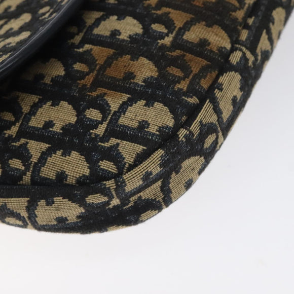 Christian Dior Trotter Canvas Shoulder Bag Navy Auth 130909