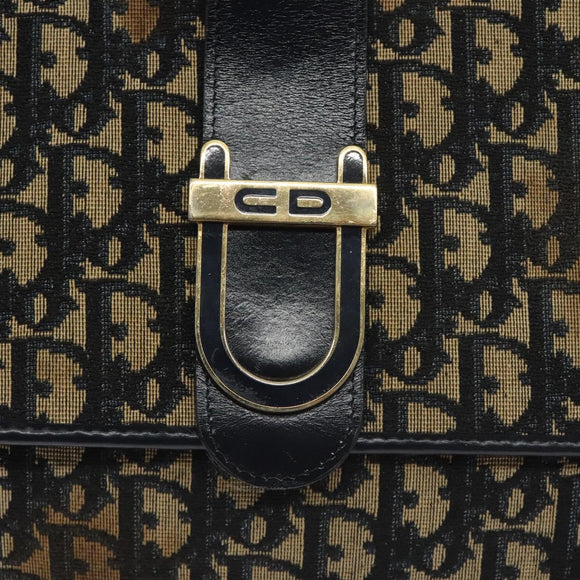 Christian Dior Trotter Canvas Shoulder Bag Navy Auth 130909