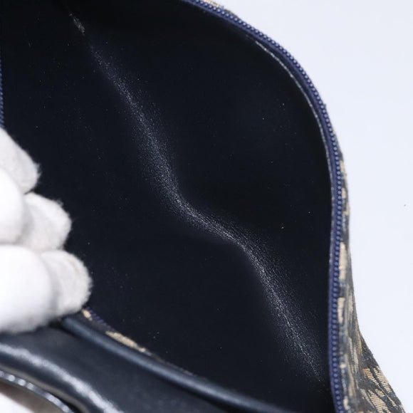 Christian Dior Trotter Canvas Shoulder Bag Navy Auth 130909