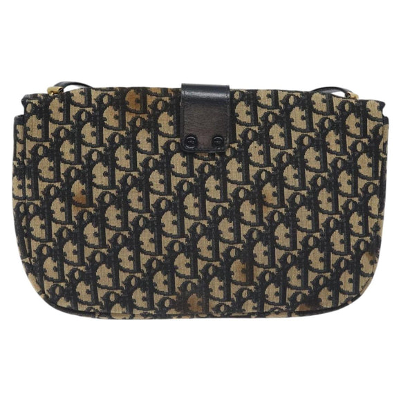 Christian Dior Trotter Canvas Shoulder Bag Navy Auth 130909