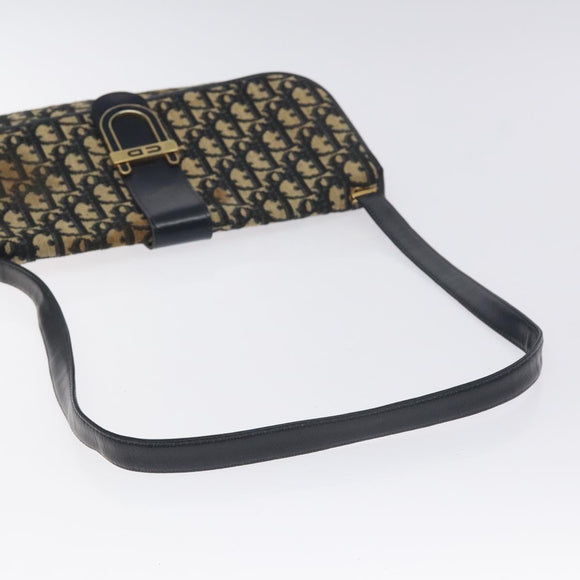 Christian Dior Trotter Canvas Shoulder Bag Navy Auth 130909