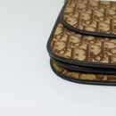 Christian Dior Trotter Canvas Shoulder Bag Brown Auth 130910-10