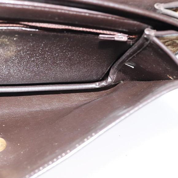 Christian Dior Trotter Canvas Shoulder Bag Brown Auth 130910