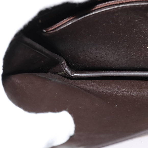 Christian Dior Trotter Canvas Shoulder Bag Brown Auth 130910