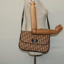 Christian Dior Trotter Canvas Shoulder Bag Brown Auth 130910-21