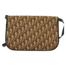 Christian Dior Trotter Canvas Shoulder Bag Brown Auth 130910-3