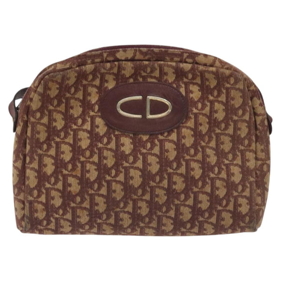 Christian Dior Trotter Canvas Shoulder Bag Red Auth 130911