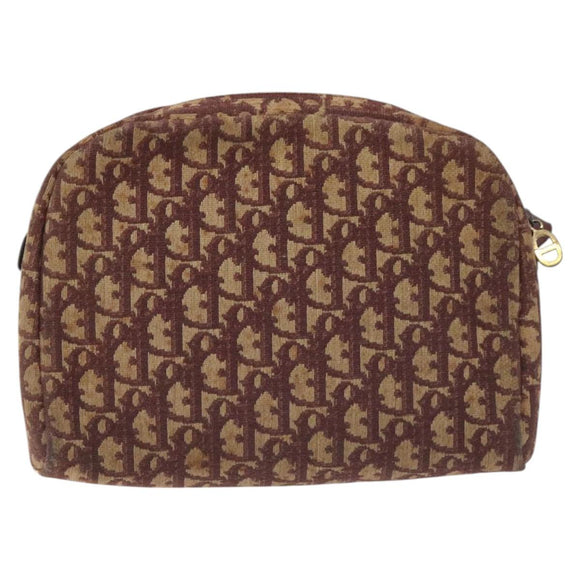 Christian Dior Trotter Canvas Shoulder Bag Red Auth 130911