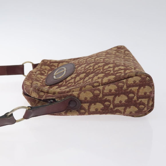 Christian Dior Trotter Canvas Shoulder Bag Red Auth 130911