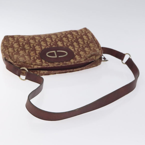 Christian Dior Trotter Canvas Shoulder Bag Red Auth 130911