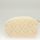 BURBERRY Mini Peg Hand Bag Mouton 2way Beige Gold Auth 130913-5