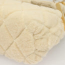 BURBERRY Mini Peg Hand Bag Mouton 2way Beige Gold Auth 130913-19