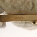 BURBERRY Mini Peg Hand Bag Mouton 2way Beige Gold Auth 130913-21