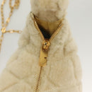 BURBERRY Mini Peg Hand Bag Mouton 2way Beige Gold Auth 130913-10