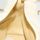 BURBERRY Mini Peg Hand Bag Mouton 2way Beige Gold Auth 130913-23