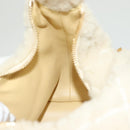 BURBERRY Mini Peg Hand Bag Mouton 2way Beige Gold Auth 130913-24