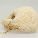 BURBERRY Mini Peg Hand Bag Mouton 2way Beige Gold Auth 130913-4