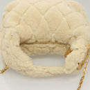 BURBERRY Mini Peg Hand Bag Mouton 2way Beige Gold Auth 130913-6