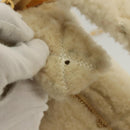 BURBERRY Mini Peg Hand Bag Mouton 2way Beige Gold Auth 130913-8