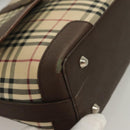BURBERRY Nova Check Shoulder Bag Canvas Beige Auth 130914-9