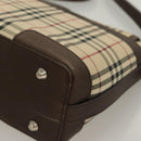 BURBERRY Nova Check Shoulder Bag Canvas Beige Auth 130914-16