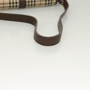 BURBERRY Nova Check Shoulder Bag Canvas Beige Auth 130914-7