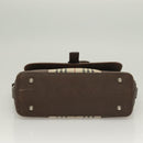 BURBERRY Nova Check Shoulder Bag Canvas Beige Auth 130914-5