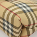 BURBERRY Nova Check Hand Bag PVC Beige Auth 130916-11