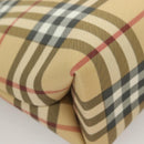 BURBERRY Nova Check Hand Bag PVC Beige Auth 130916-12