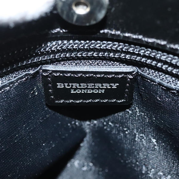 BURBERRY Nova Check Hand Bag PVC Beige Auth 130916